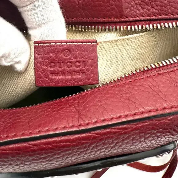 Soho Disco Small Studded Pebbled Calfskin Bag - Picture 8 of 14